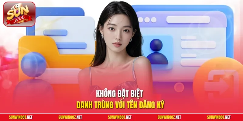 Không đặt biệt danh trùng với tên đăng ký